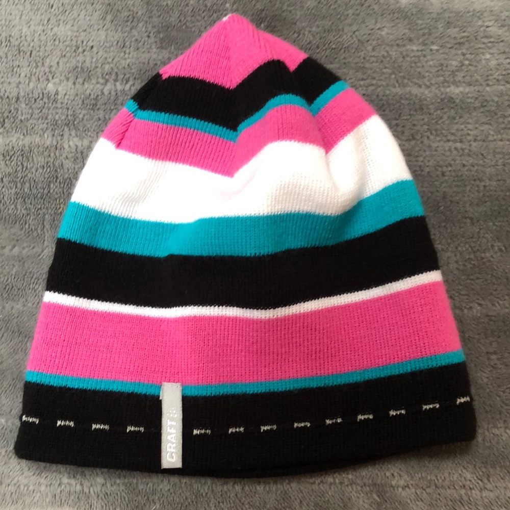 CRAFT Brand, Striped, 100% Acrylic Beanie, Size Small